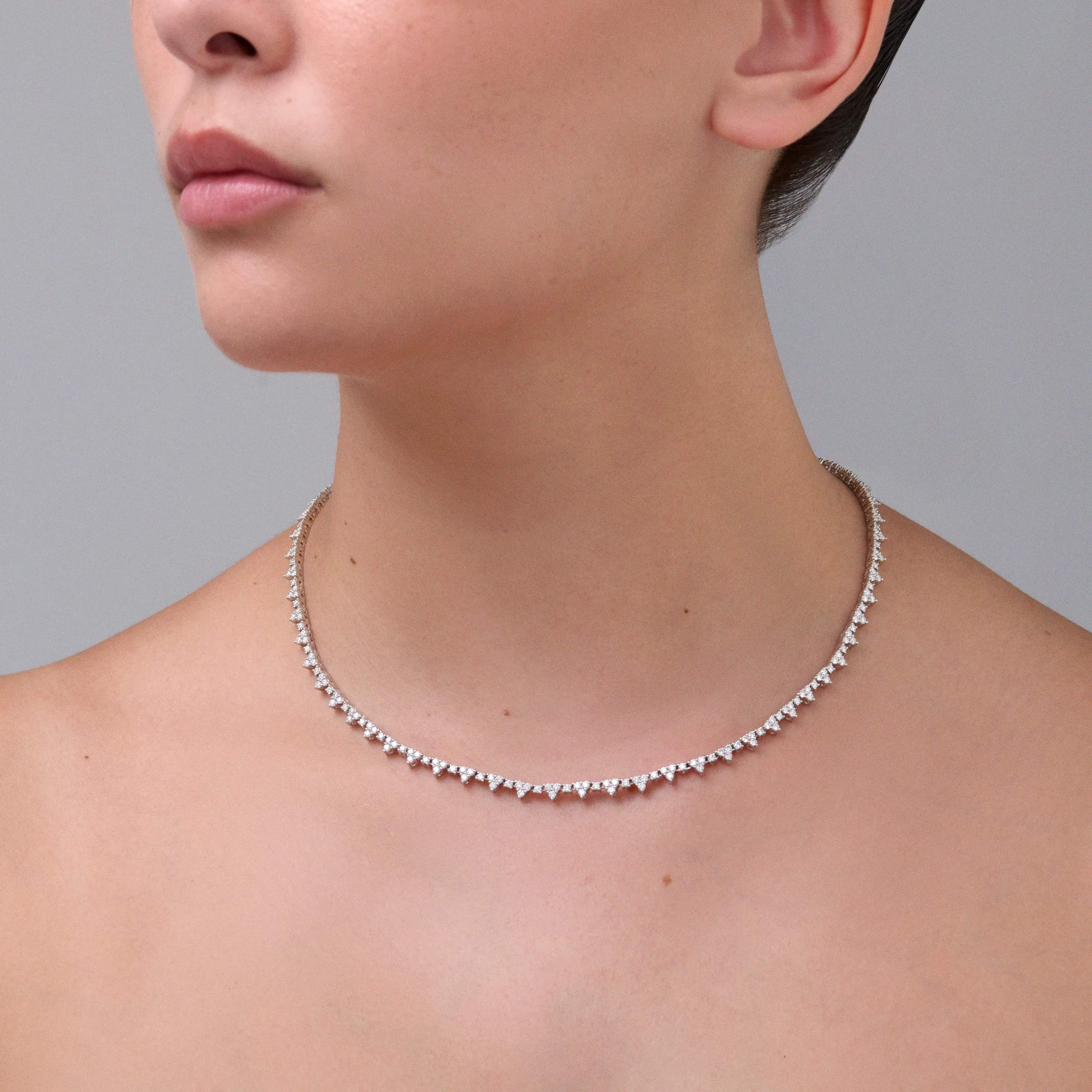 Capri Dreaming® Trio Diamond Necklace | 18K White Gold