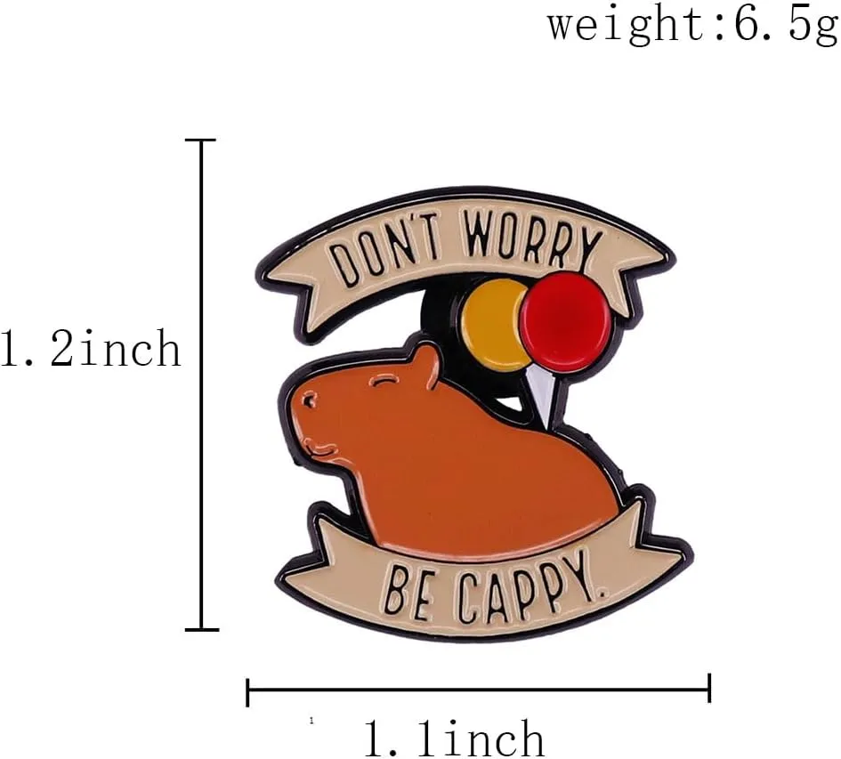 Capybara Enamel Pins Cute Animal Badges Lapel Pins Brooches for Backpacks Jacket Accessories