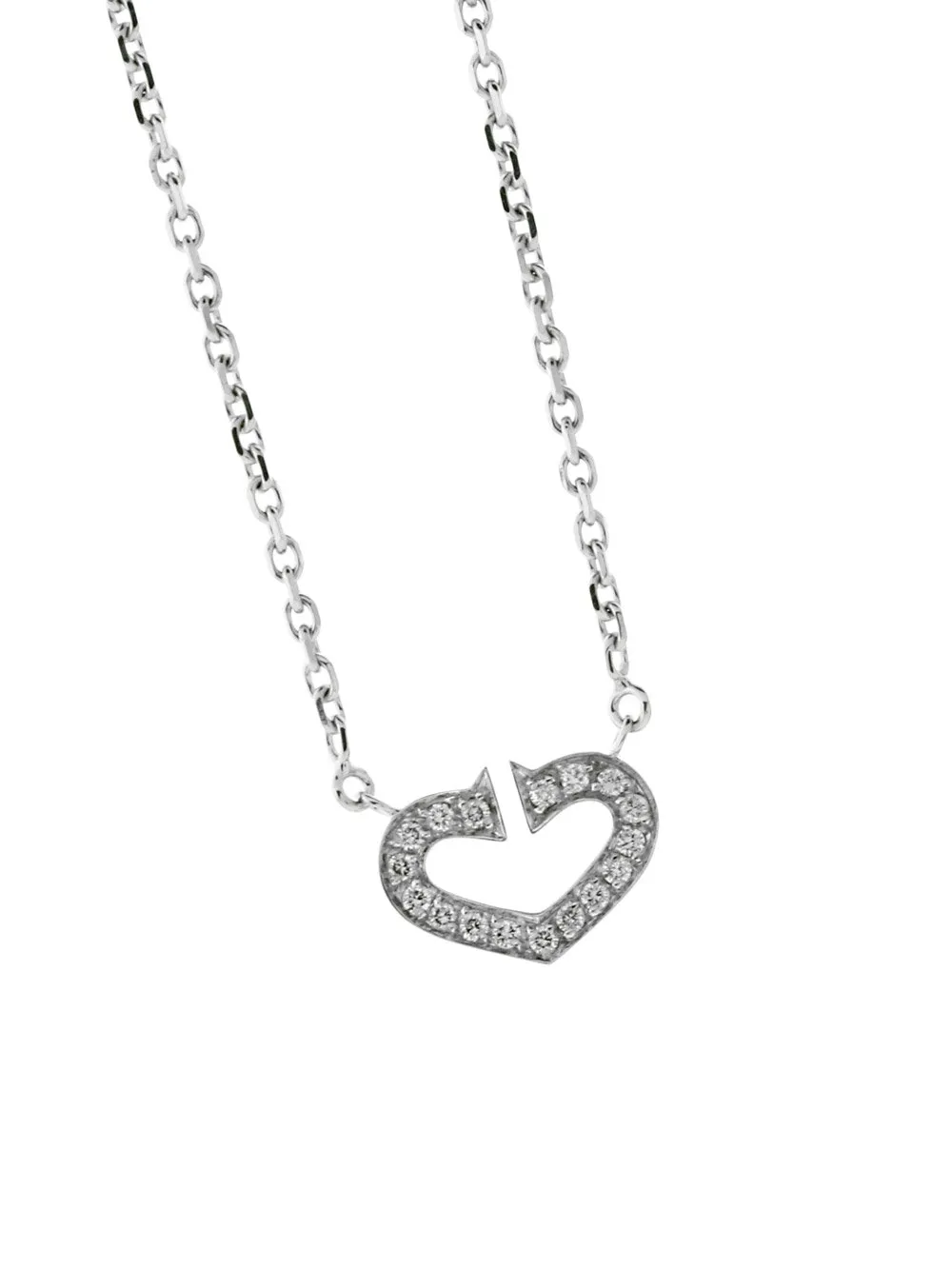 Cartier C Heart of Cartier Diamond Necklace in White Gold