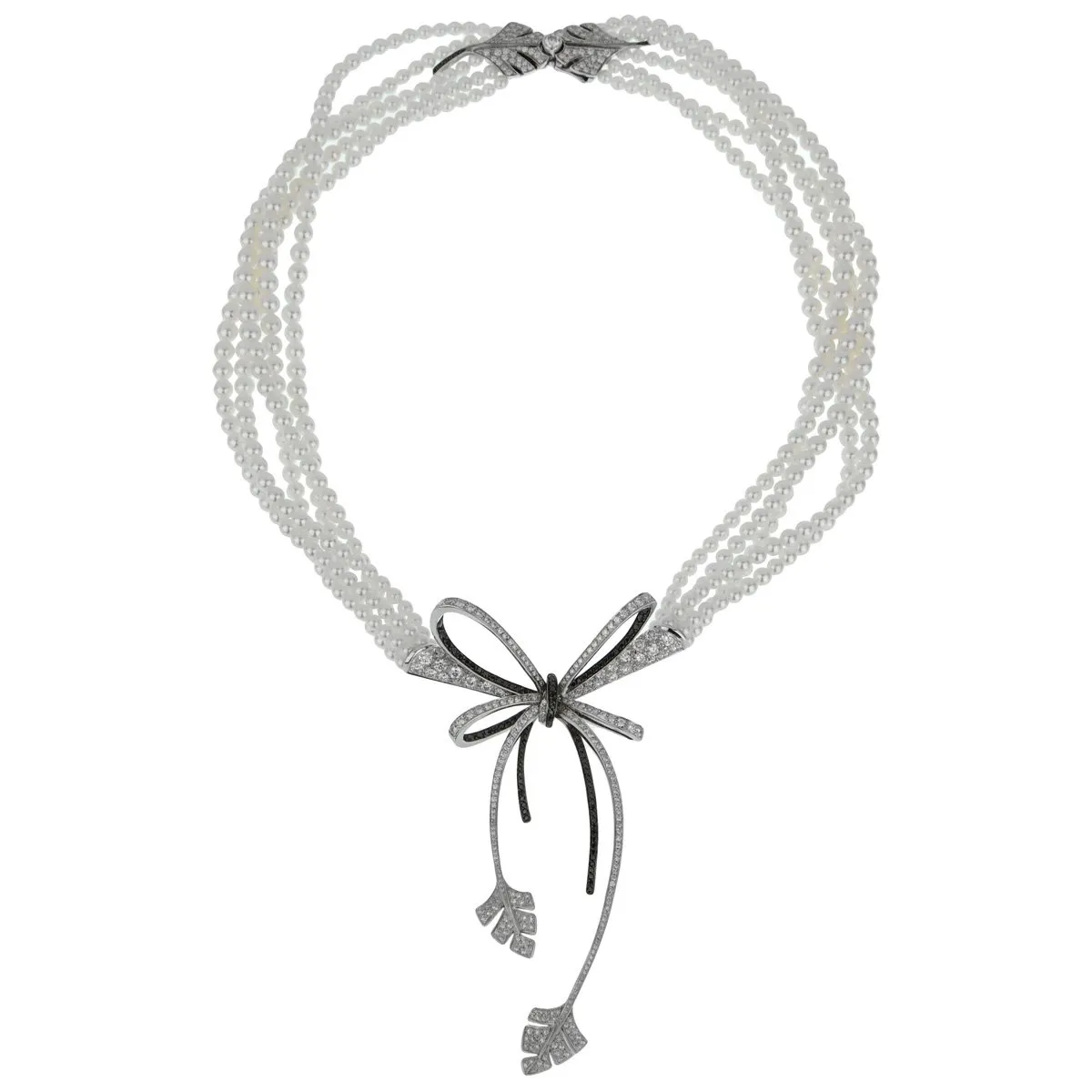 Chanel High Jewelry Diamond Pearl White Gold Necklace