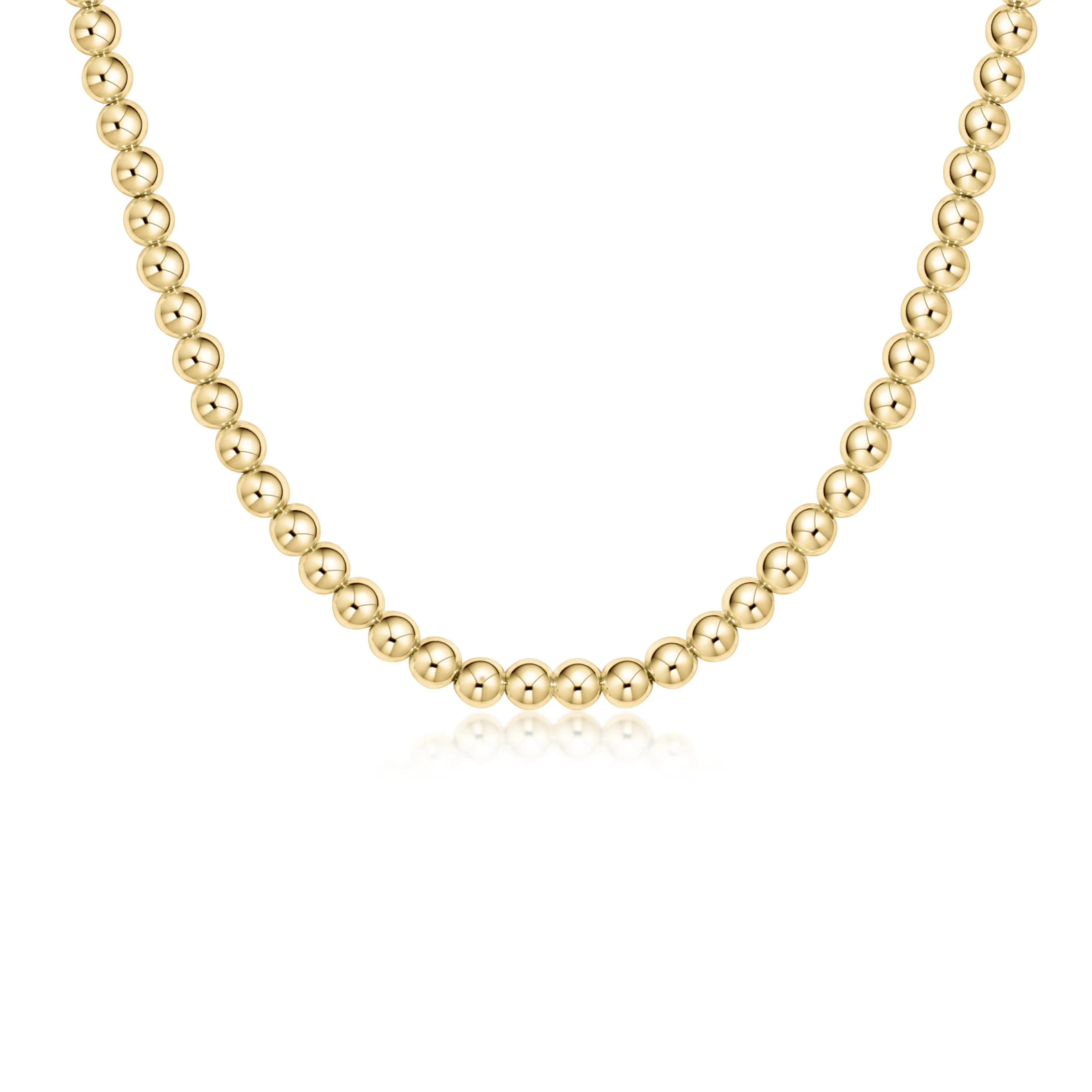 Choker 17” Classic Gold 5mm Bead