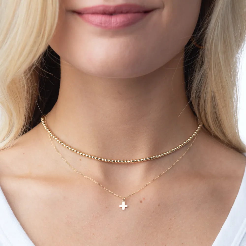 Choker Classic  17” Gold 3mm Bead