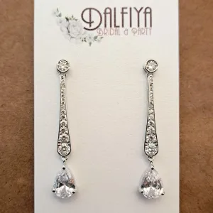 Classic Diamante Earrings for Modern Bride