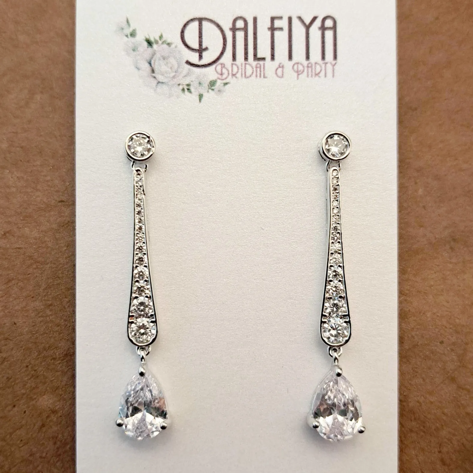 Classic Diamante Earrings for Modern Bride