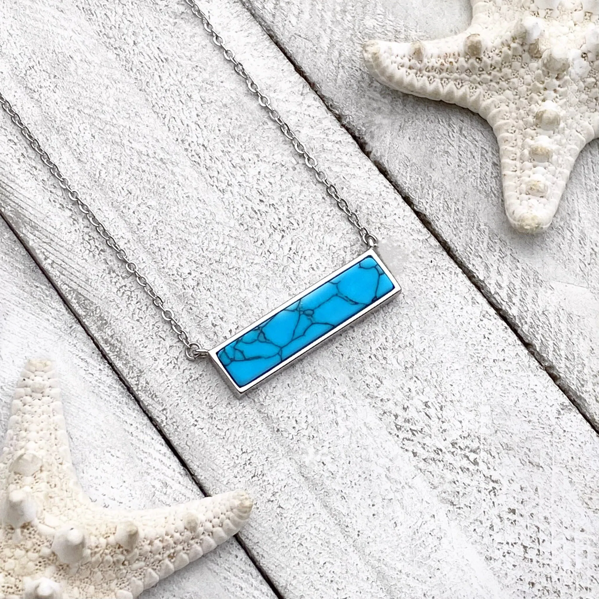 Classic Turquoise Bar Necklace