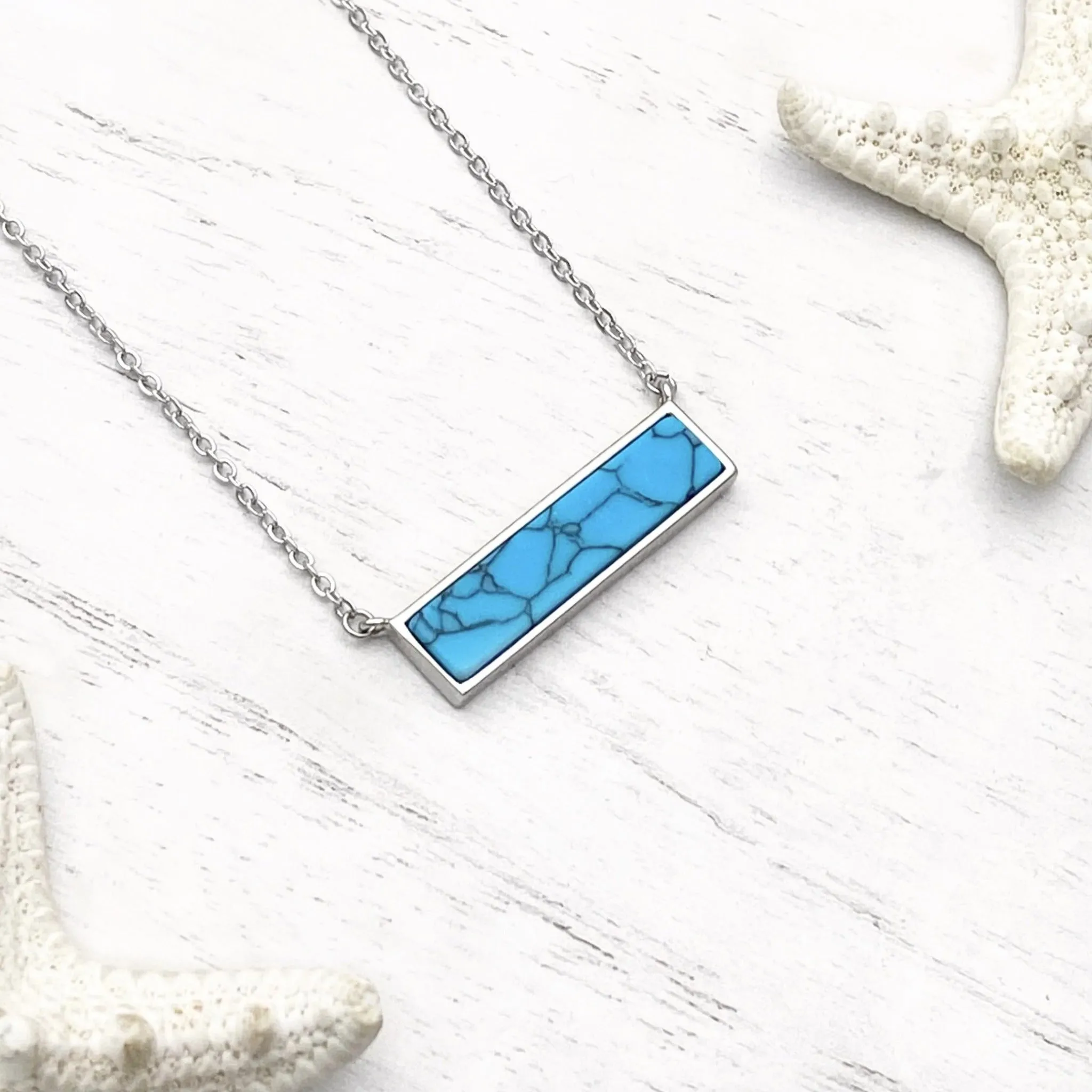 Classic Turquoise Bar Necklace