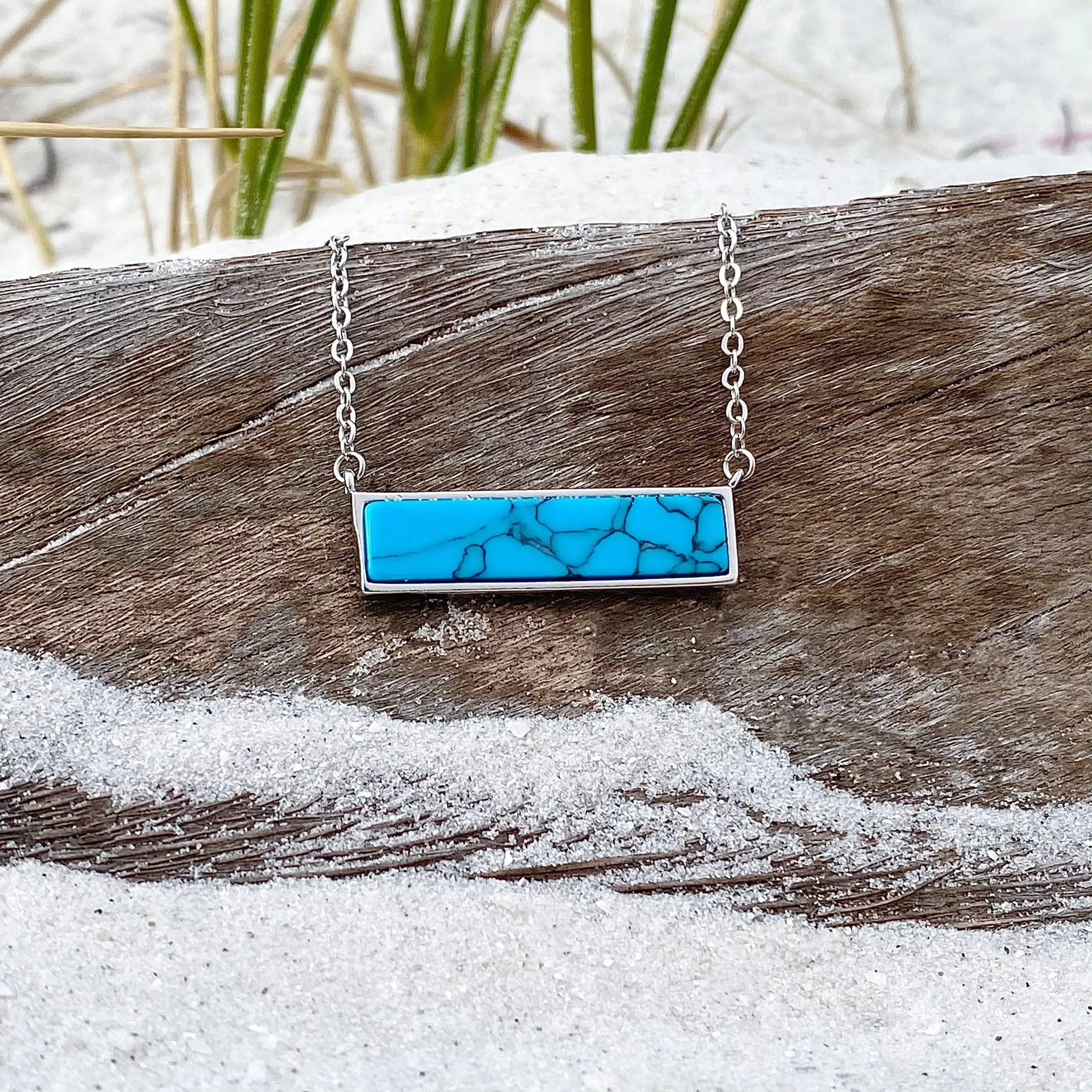 Classic Turquoise Bar Necklace
