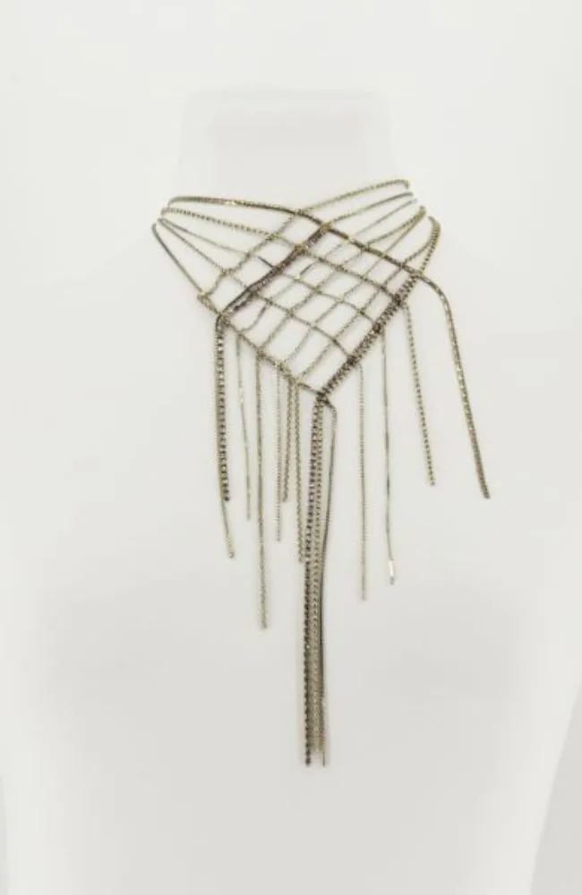 Criss Cross Chains Necklace
