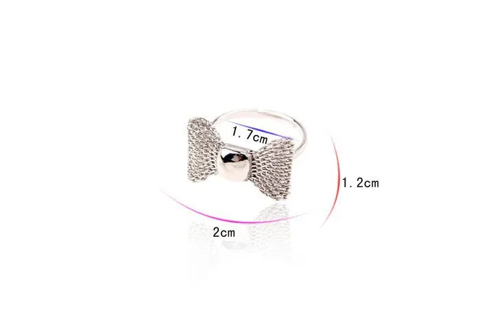 Cute Bow Knot Rings for Women (nj21) (Adjustable)