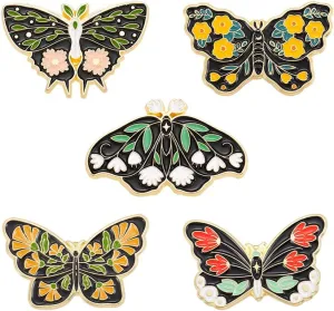 Cute Butterfly Enamel Pins Yukfhgt 10 Pcs Butterfly Enamel Backpacks Pins Cool Horror Enamel Lapel Pins Brooches Enamel Butterfly Pins Lapel Pins