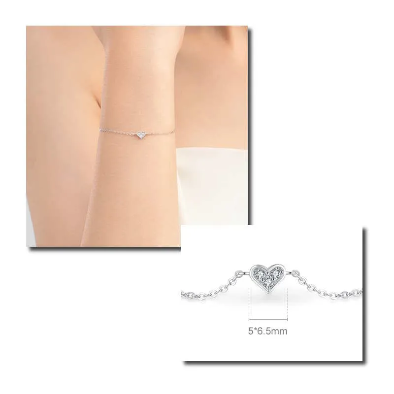Dainty Heart Charm Bracelet