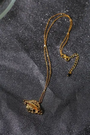 Dazzling Stars Pentagram Planet Element Necklace Gold Single Pendant