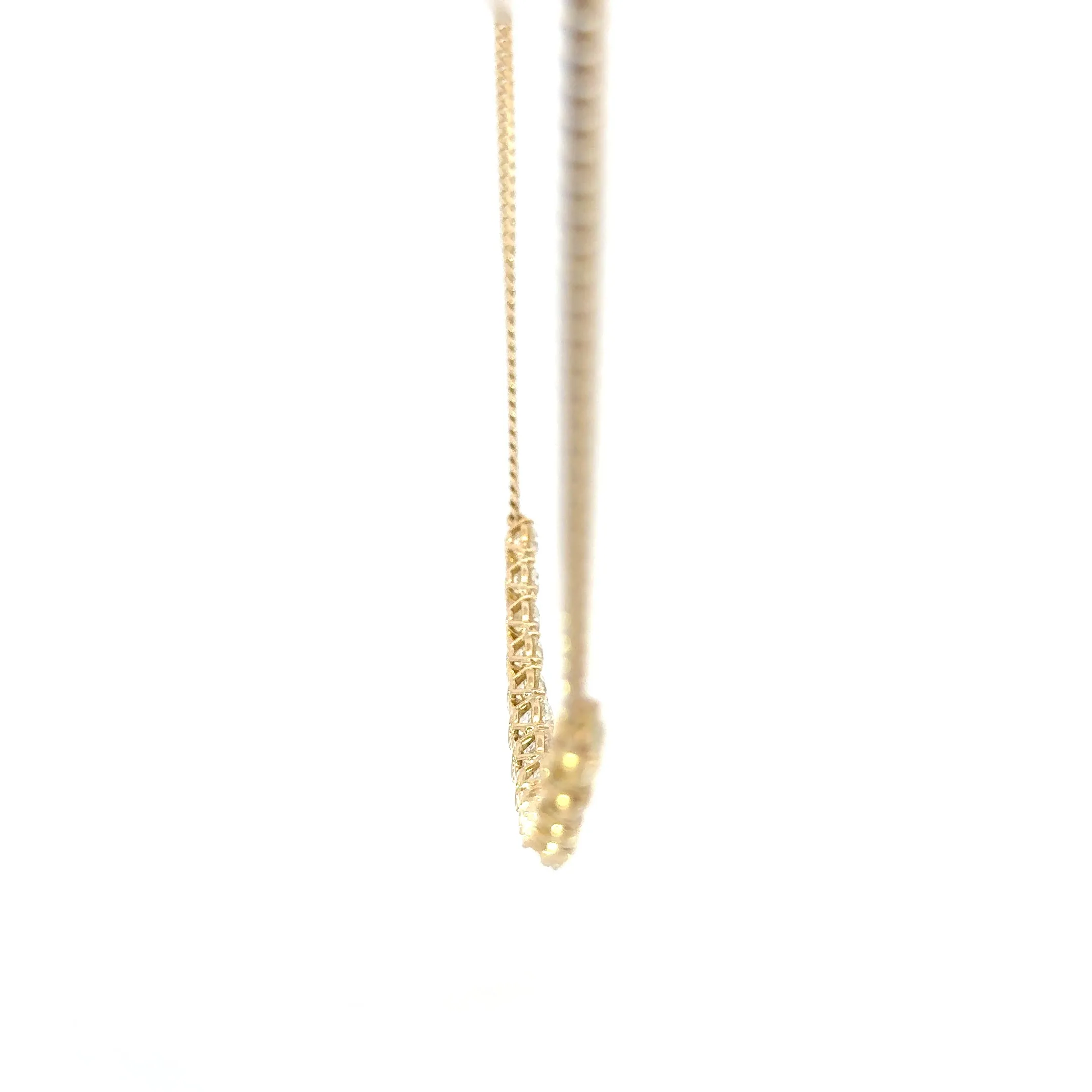 Diamond 16.78ctw Smile Necklace 14K Yellow Gold