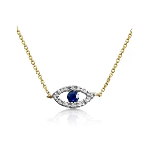 Diamond Evil Eye Bracelet in 14k Gold