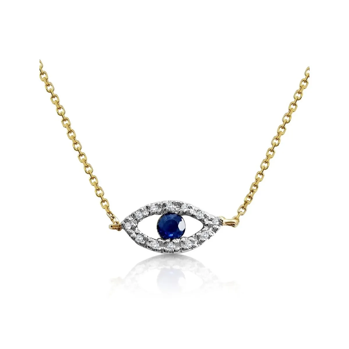 Diamond Evil Eye Bracelet in 14k Gold