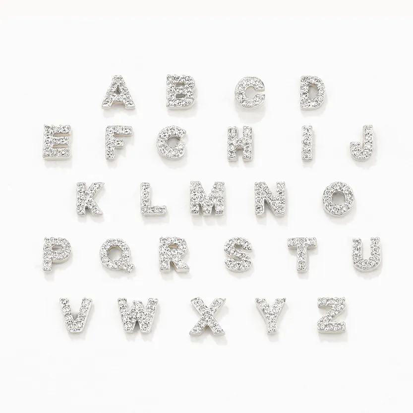 Diamond Letter L Necklace in Silver