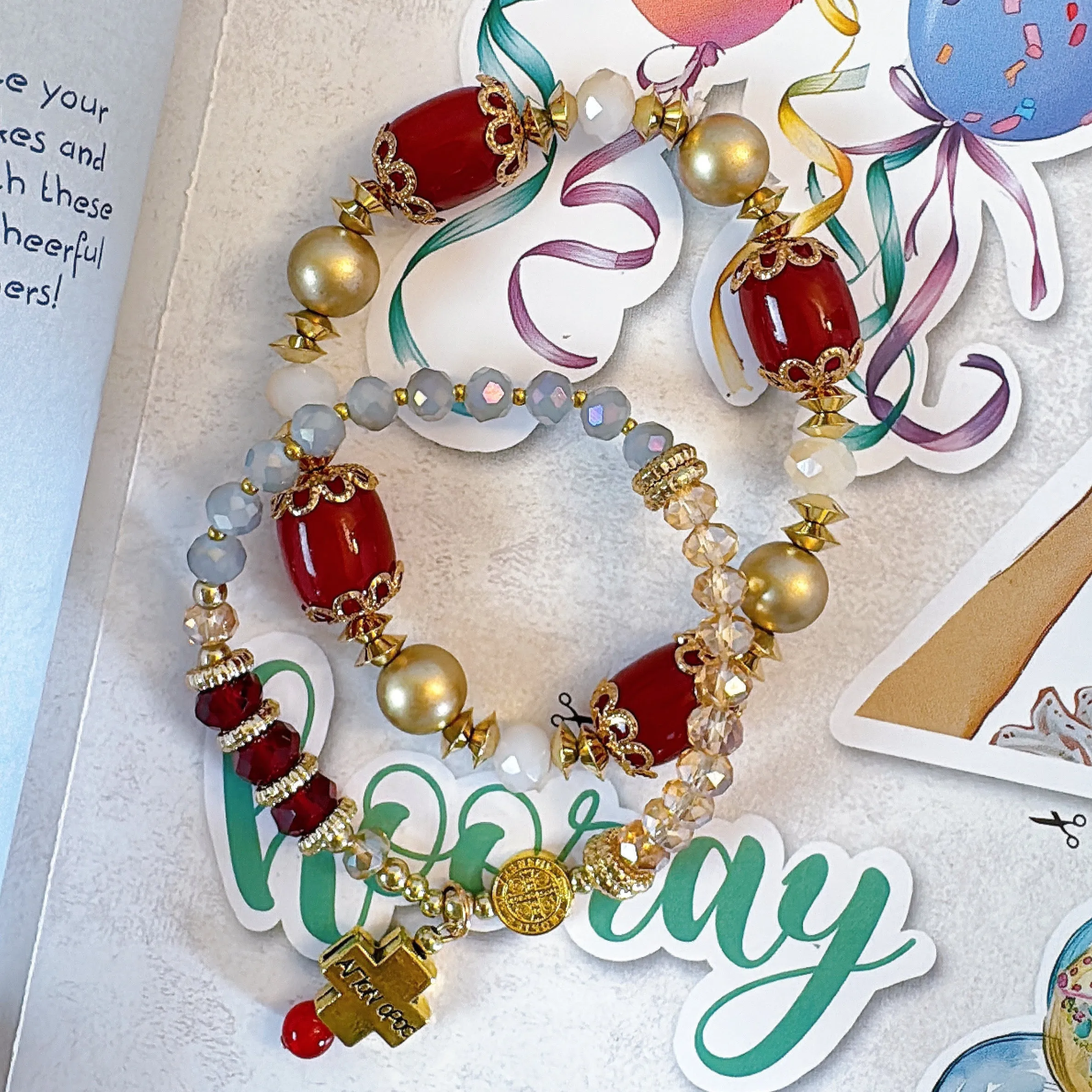 Divine Mercy Two Decades Rosary Bracelet Set