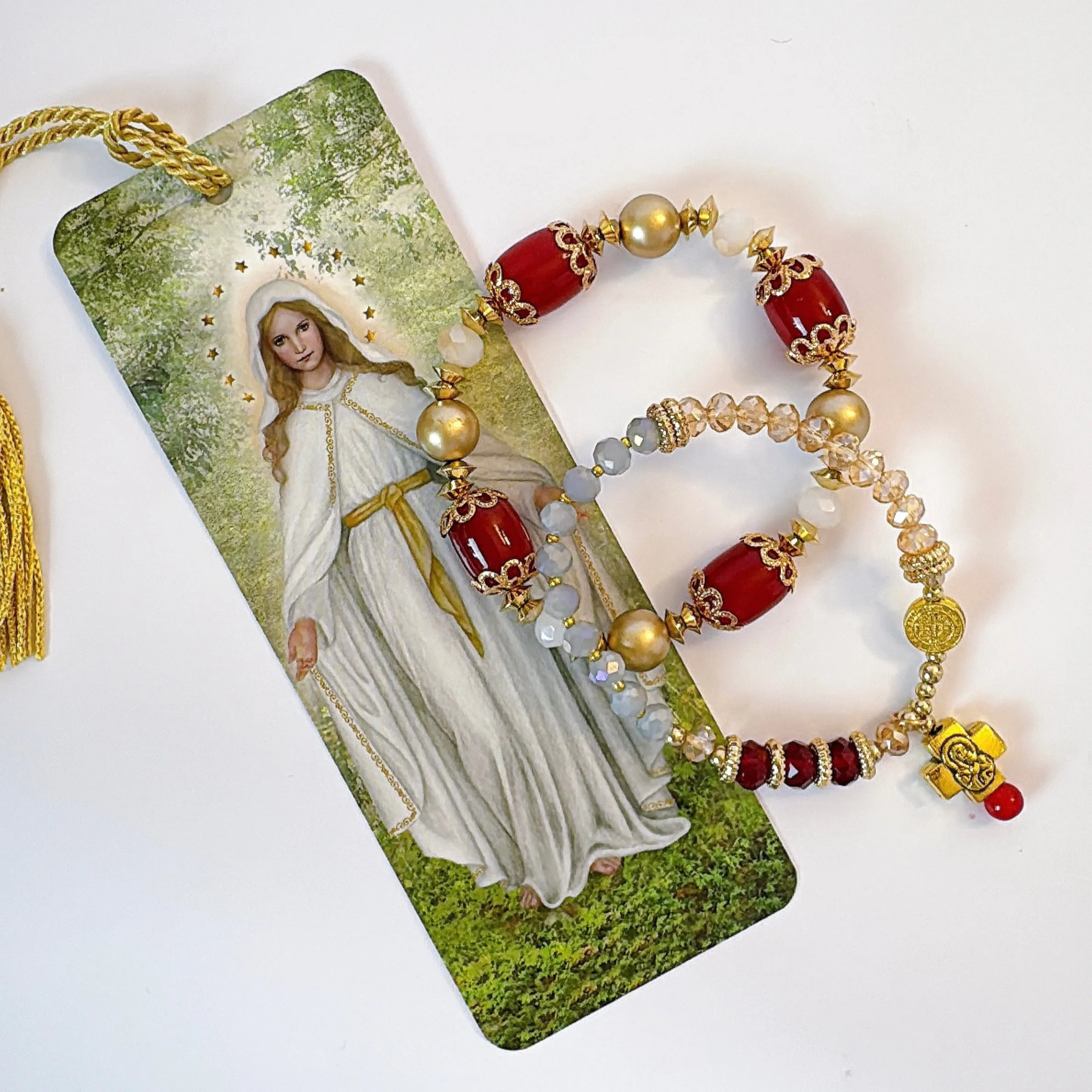 Divine Mercy Two Decades Rosary Bracelet Set