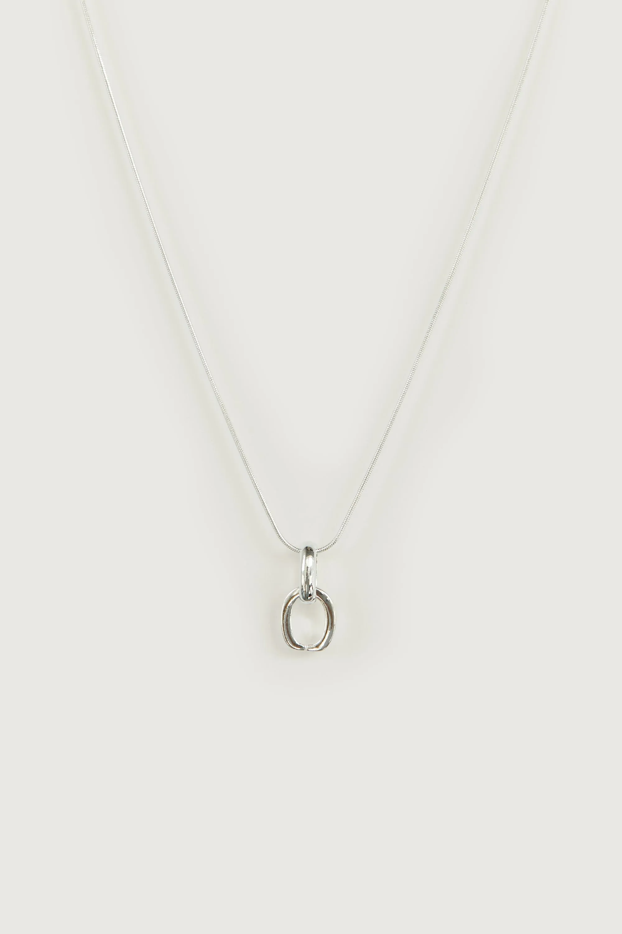 DOUBLE HOOP PENDANT NECKLACE