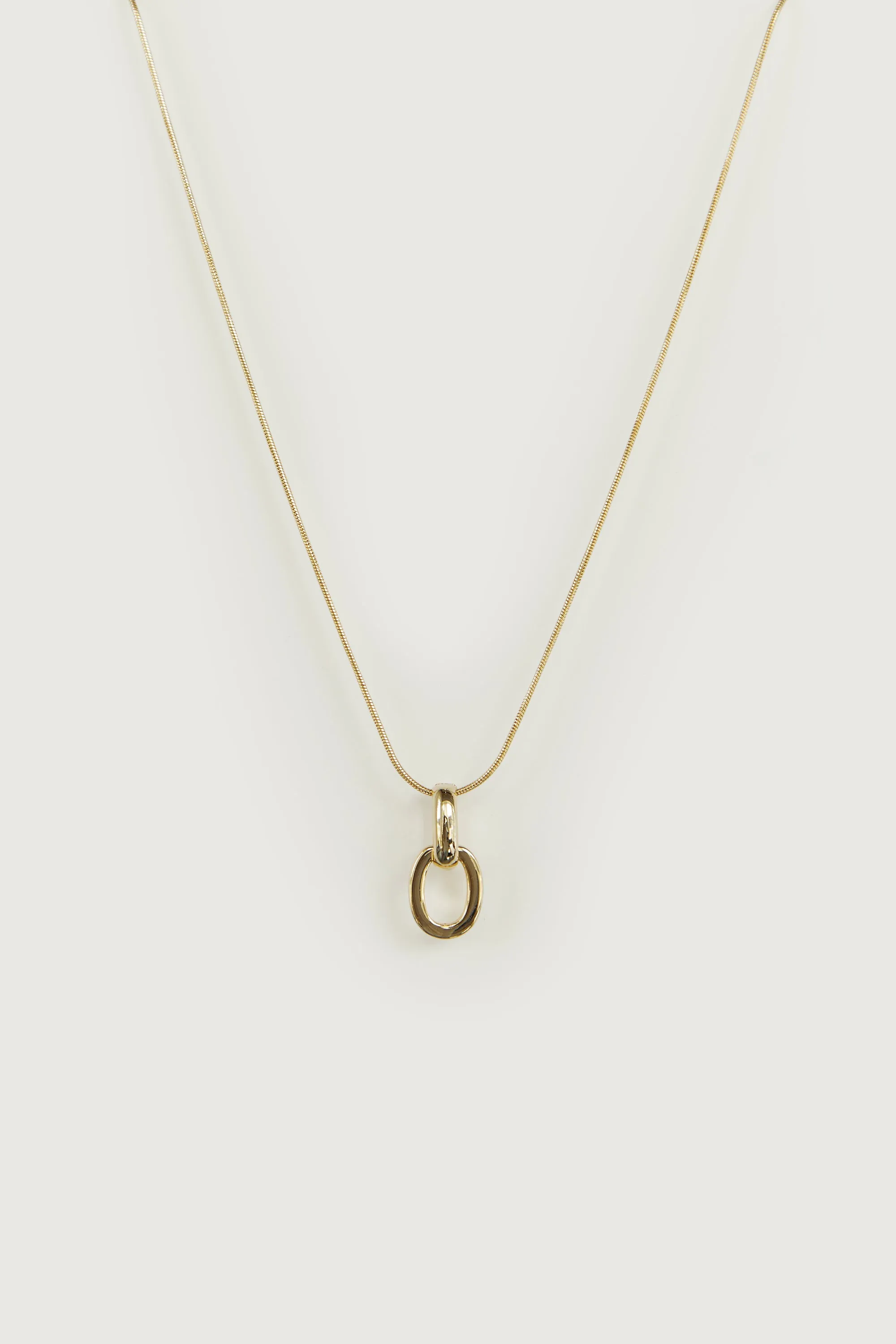 DOUBLE HOOP PENDANT NECKLACE