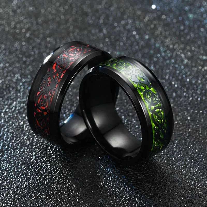 Dragon Inlay Fashion Ring