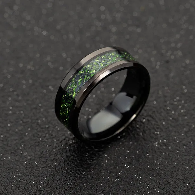 Dragon Inlay Fashion Ring