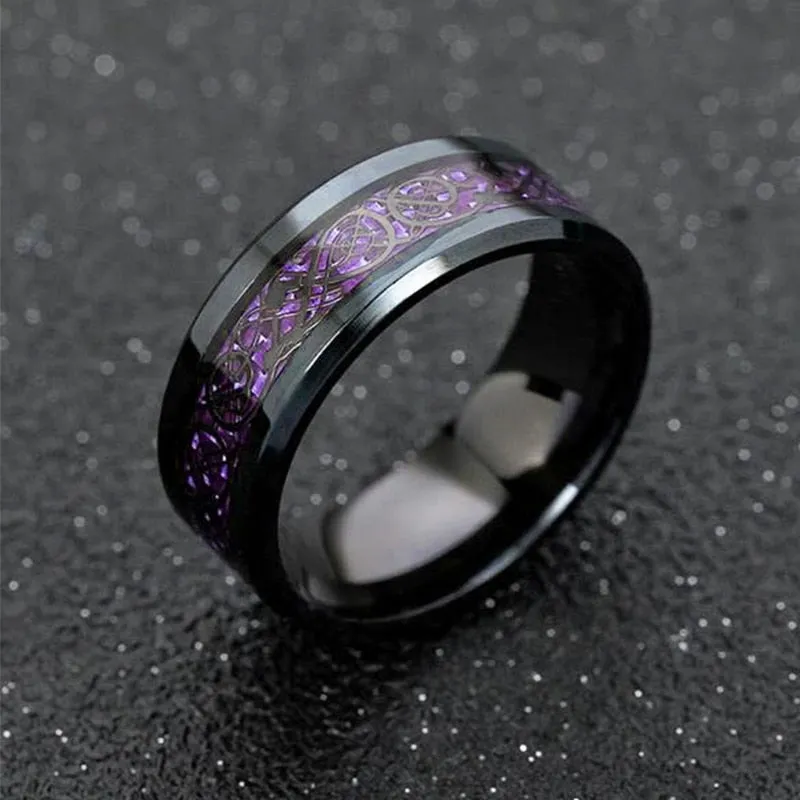 Dragon Inlay Fashion Ring