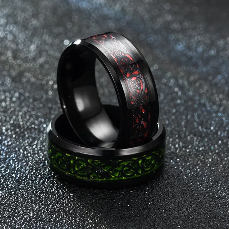Dragon Inlay Fashion Ring