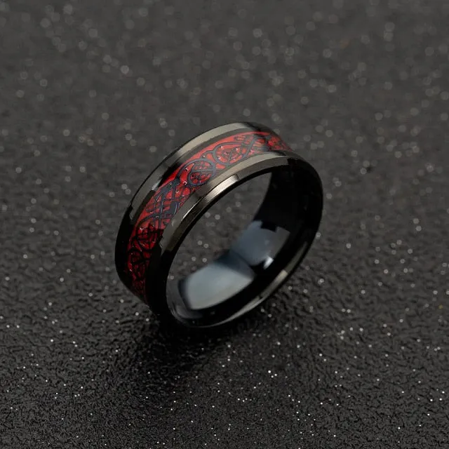 Dragon Inlay Fashion Ring