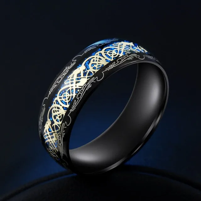 Dragon Inlay Fashion Ring