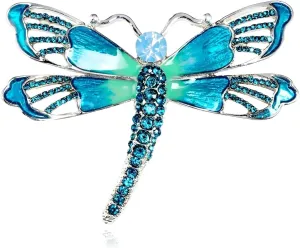 Dragonfly Brooch Rhinestone/Enamel Dragonfly Brooches Lapel Pin for Women Elegant Outfits Dragonfly Jewelry Gifts