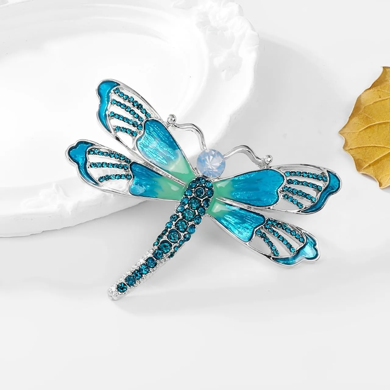 Dragonfly Brooch Rhinestone/Enamel Dragonfly Brooches Lapel Pin for Women Elegant Outfits Dragonfly Jewelry Gifts