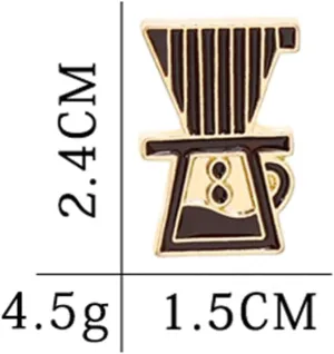 Drip Coffee Pot Enamel Pin Collect Cute Arts Metal Cartoon Brooch Backpack Clothes Collar Minimalism Lapel Badges Jewelry
