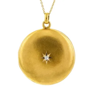 Edwardian Star Set Diamond Locket
