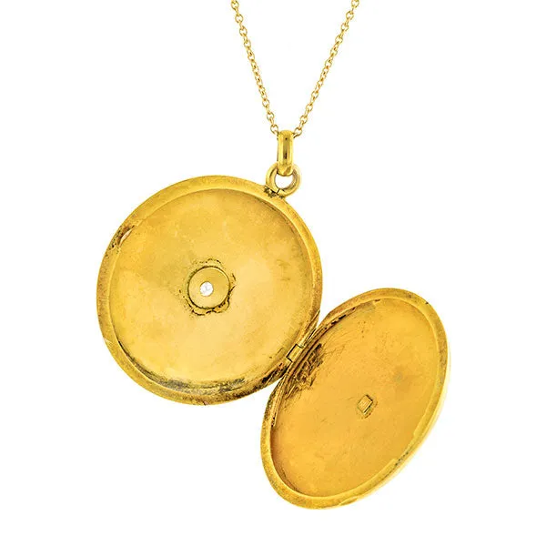 Edwardian Star Set Diamond Locket
