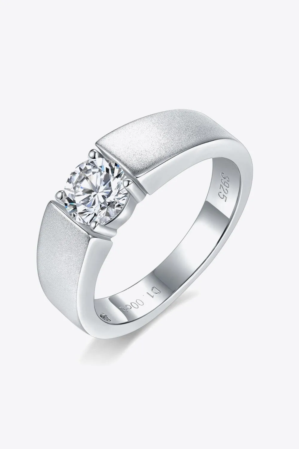 Elegant 1 Carat Lab-Grown Diamond Sterling Silver Ring - A Timeless Treasure