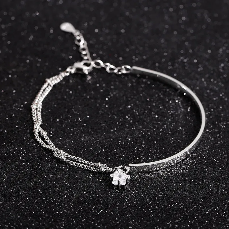 Elegant Silver Butterfly Bracelet, Nature-Inspired Jewelry for Wome