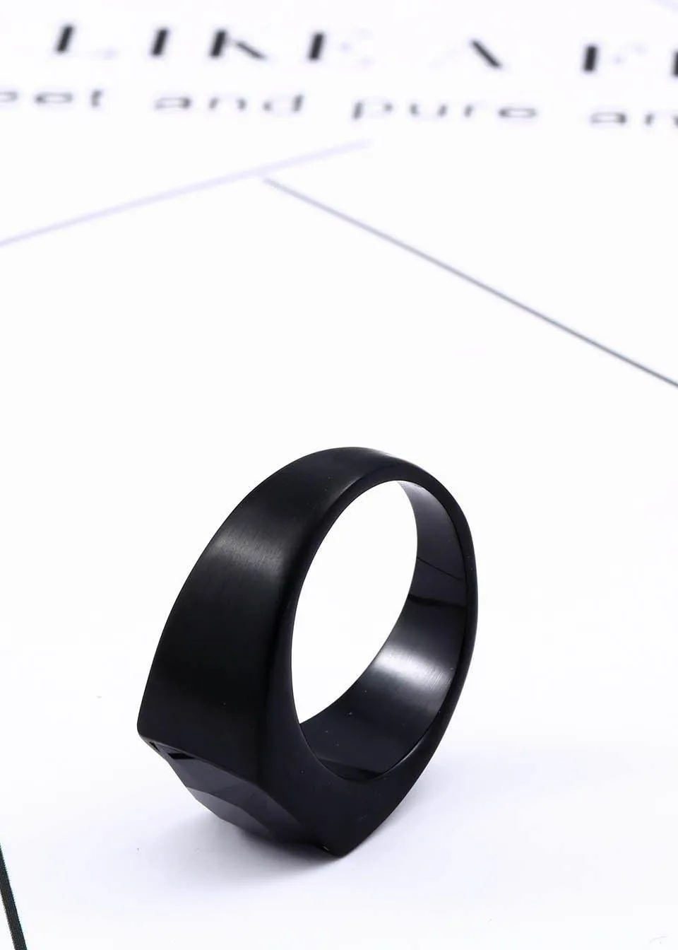 Fashion Inlaid Red/Blue/Black Stone Square Men's Ring