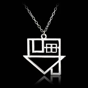 Fashion Silver Plated Rock Band Pendant Necklace