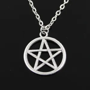 Fashion Star Pentagram Antique Silver Color Pendant