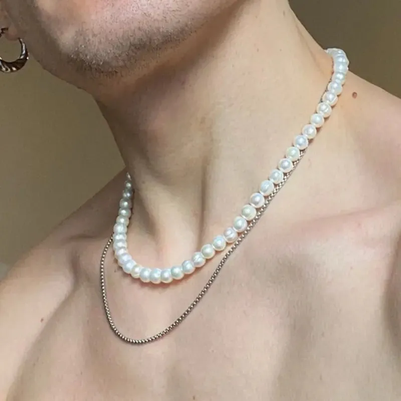 Firangi Yarn Classic Chain with Pearl Necklace Men Necklace