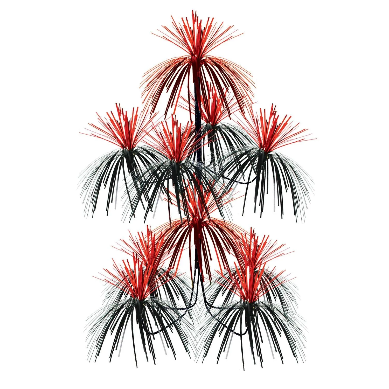Firework Party Chandelier - black & red