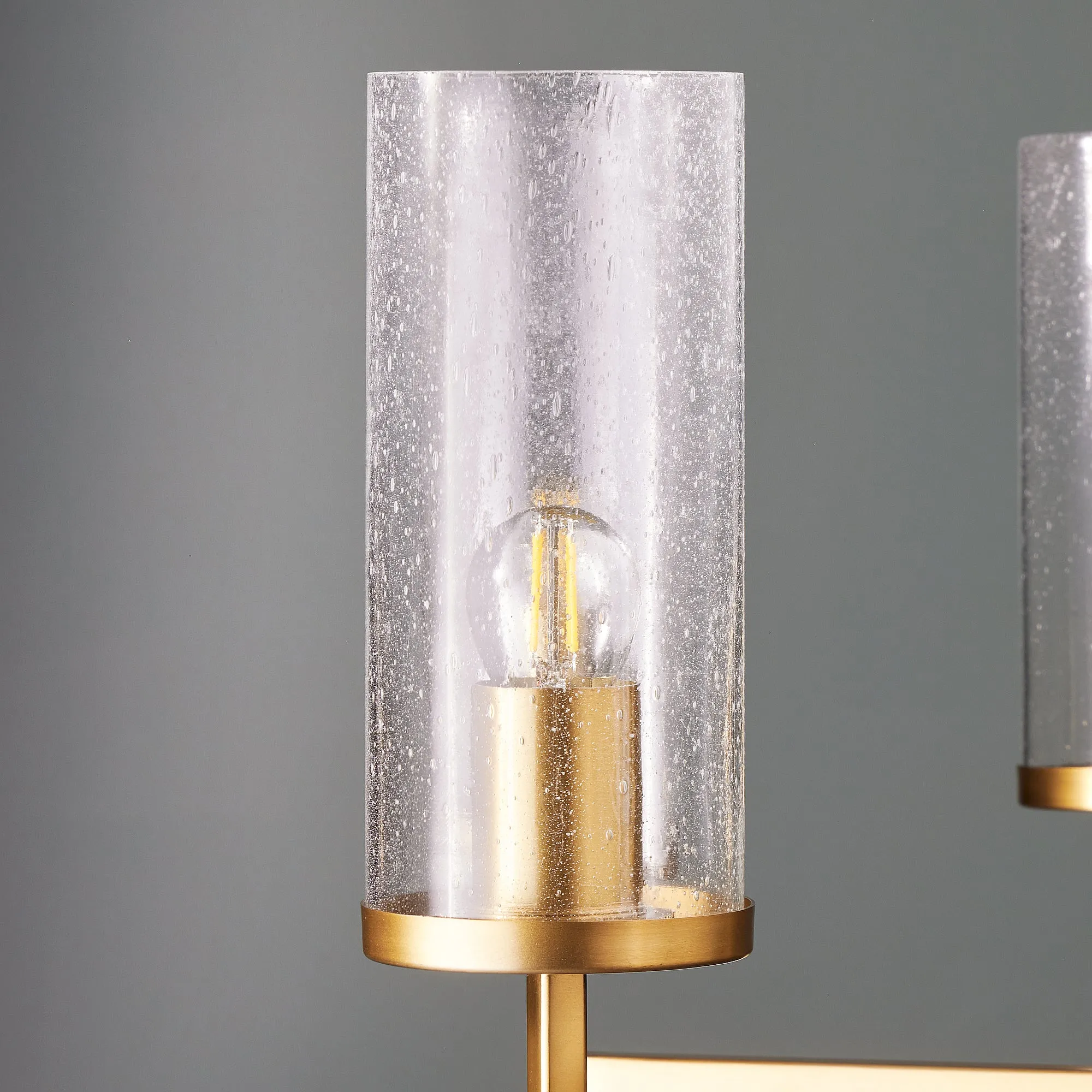 Frank chandelier in brass and glass