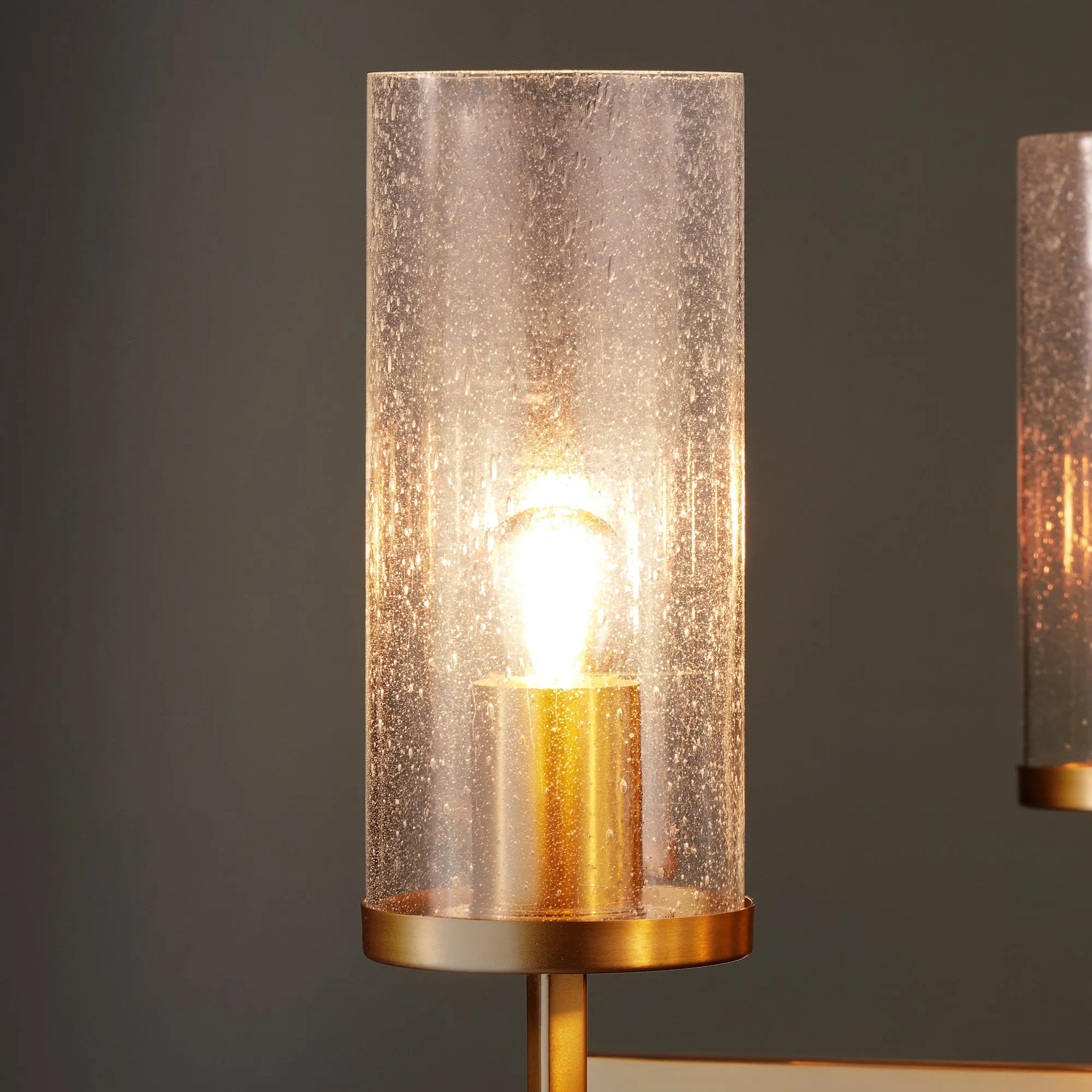 Frank chandelier in brass and glass