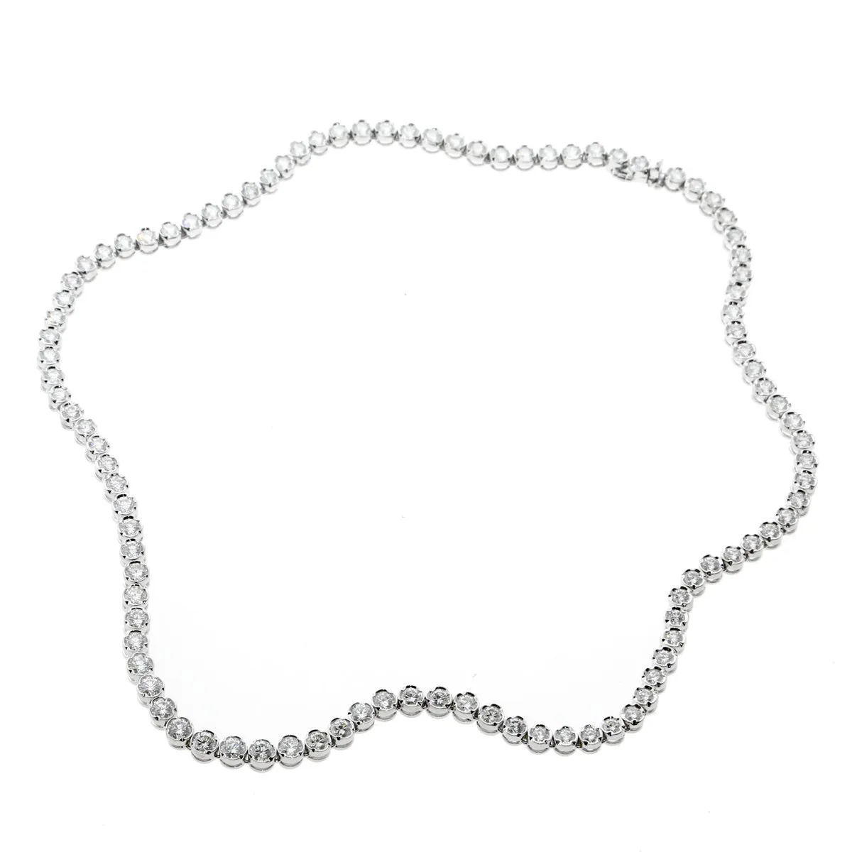 Fred of Paris Diamond Tennis Necklace in 18k White Gold