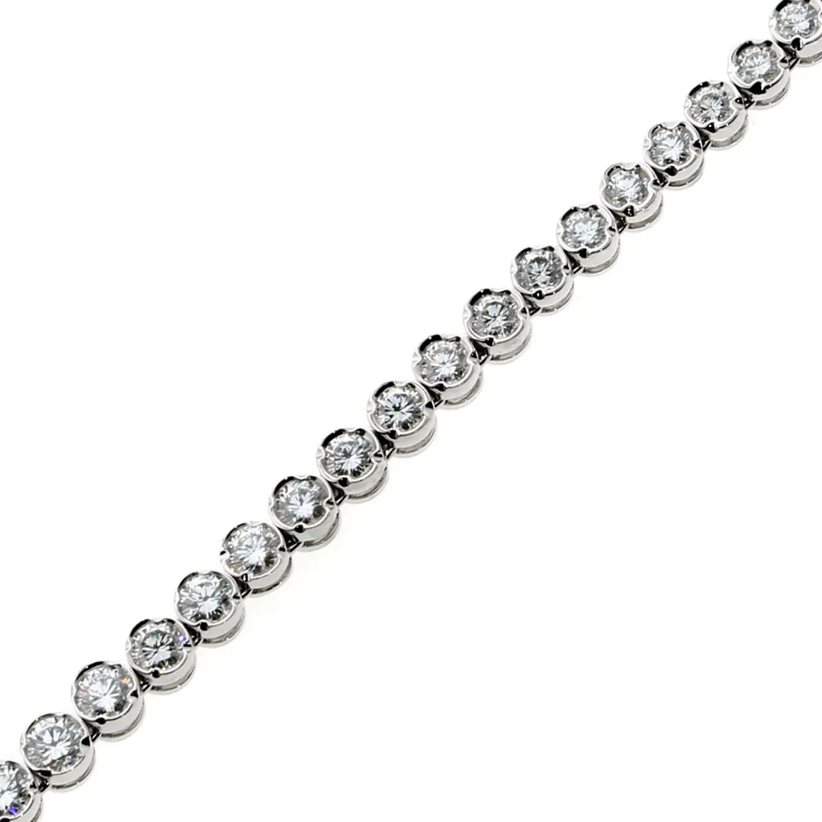 Fred of Paris Diamond Tennis Necklace in 18k White Gold