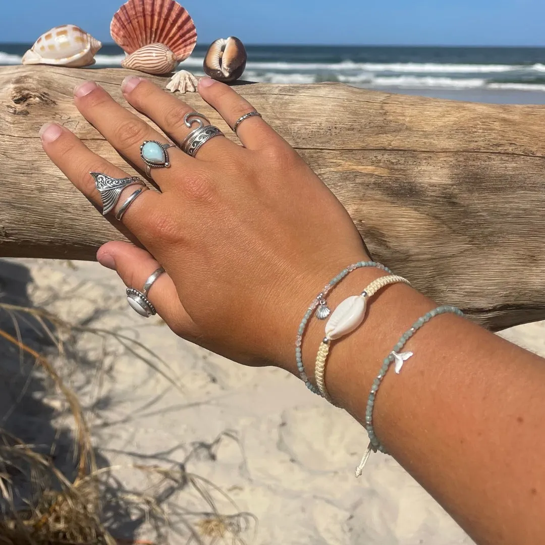 Gemstone Whale Tail Bracelets