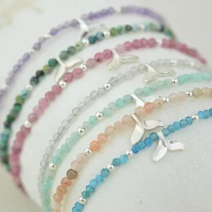 Gemstone Whale Tail Bracelets
