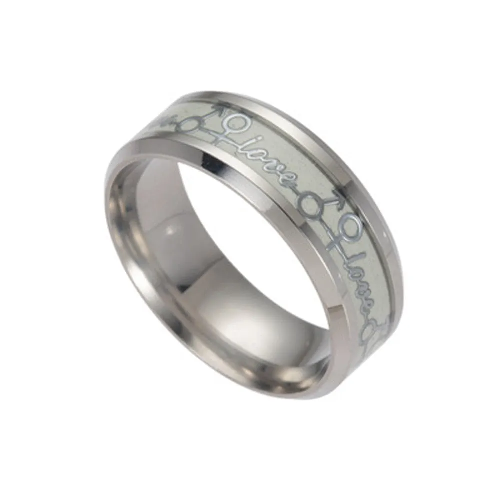 Glow In the Dark Wedding Ring for Men Women