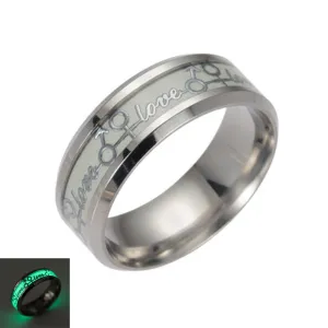 Glow In the Dark Wedding Ring for Men Women